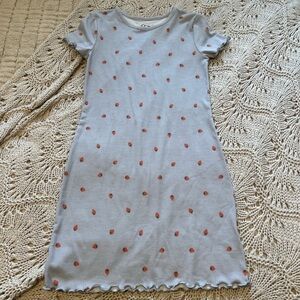 Gray Dress with Strawberries